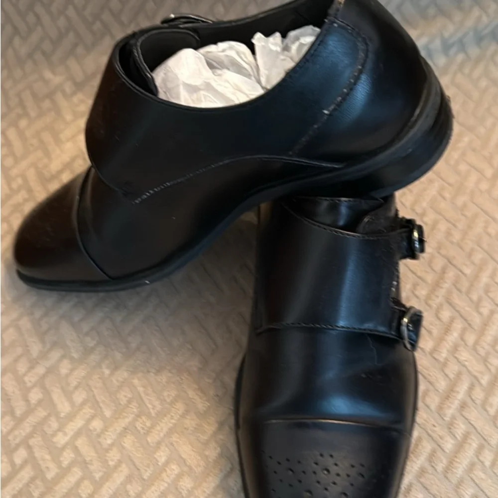 Stacy Adams Black Double Monk Strap Dress Shoes for Kids